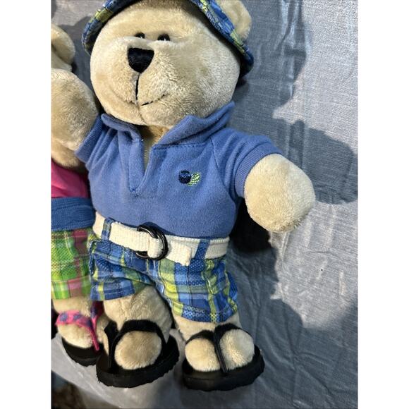Starbucks Bearista Bear 2007 Preppy Summer Girl & Boy Plush: 62nd, 63rd Editions - Picture 2 of 12